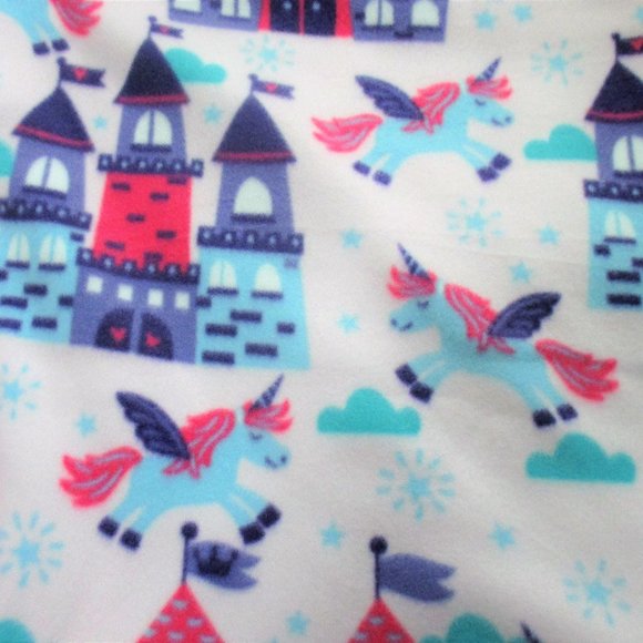 Princess castle fleece blanket soft blanket princess bedding unicorn bedding NWT - Picture 2 of 4